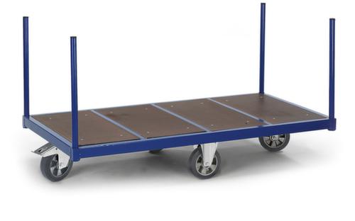 Rollcart Rongenwagen met anti-slip laadruimte, draagvermogen 1200 kg, laadvlak lengte x breedte 1600 x 800 mm  L
