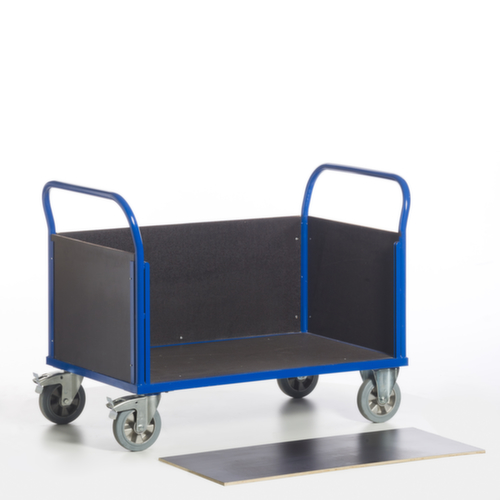 Rollcart Wagen met vier wanden met antislip-laadvlak, draagvermogen 1200 kg, laadvlak lengte x breedte 1000 x 670 mm  L