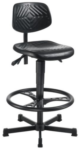 meychair Werkstoel Workster Komplex met zithoekverstelling, zitting PU-schuim zwart, met Kunststof glijders  L