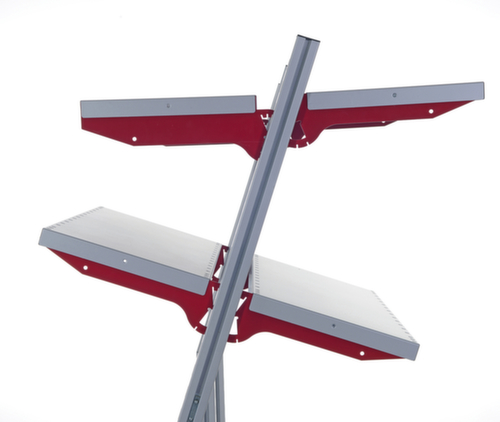 Rocholz Plank System Flex Typ B met hoge steunbalk, breedte x diepte 800 x 300 mm  L