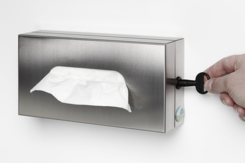 Afsluitbare dispenser voor cosmetische tissues  L