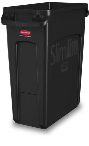 Rubbermaid Afvalverzamelaar Slim Jim® met ventilatiekanalen, 60 l, zwart  L
