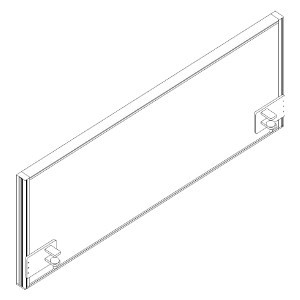 Geluidabsorberende tafelscheidingswand RQ60 Screen / S41, hoogte x breedte 480 x 1200 mm  L