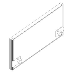 Geluidabsorberende tafelscheidingswand RQ60 Screen / S41, hoogte x breedte 480 x 900 mm  L