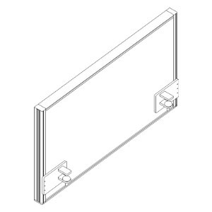 Geluidabsorberende tafelscheidingswand RQ60 Screen / S41, hoogte x breedte 480 x 800 mm  L
