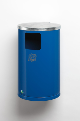 VAR Afvalverzamelaar WR 1 met deksel, 30 l, RAL5010 gentiaanblauw  L