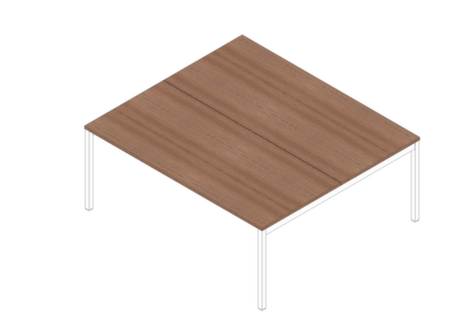 Quadrifoglio In hoogte verstelbare benchtafel Practika met 2 tafelbladen