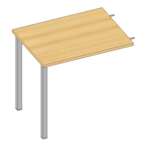 Quadrifoglio Aanbouwtafel Practika voor bureau met 4-voetonderstel, breedte x diepte 800 x 600 mm, plaat beuken