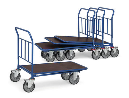 fetra Ruimtebesparende trolley met anti-slip laadruimte, draagvermogen 500 kg, laadvlak lengte x breedte 1000 x 700 mm  L