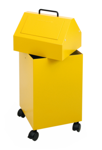 stumpf Brandvertragende container voor recyclebaar materiaal, 45 l, RAL1003 signaalgeel, deksel RAL1003 signaalgeel  L