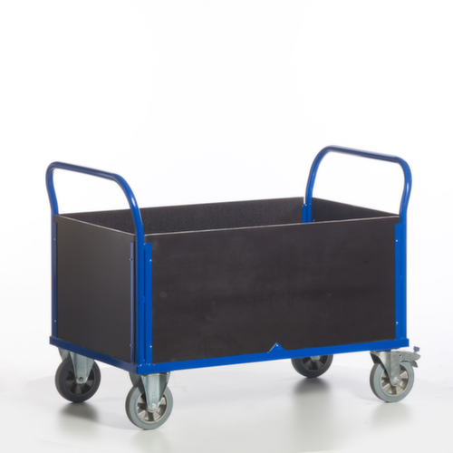 Rollcart Wagen met vier wanden met antislip-laadvlak, draagvermogen 1200 kg, laadvlak lengte x breedte 1200 x 770 mm  L