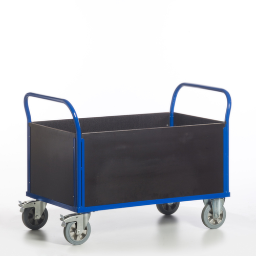 Rollcart Wagen met vier wanden met antislip-laadvlak, draagvermogen 1200 kg, laadvlak lengte x breedte 1200 x 770 mm  L