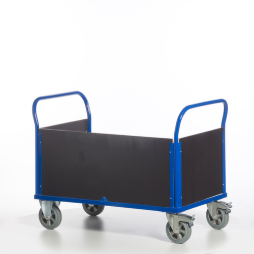 Rollcart Driewandige wagon met anti-slip laadruimte, draagvermogen 1200 kg  L