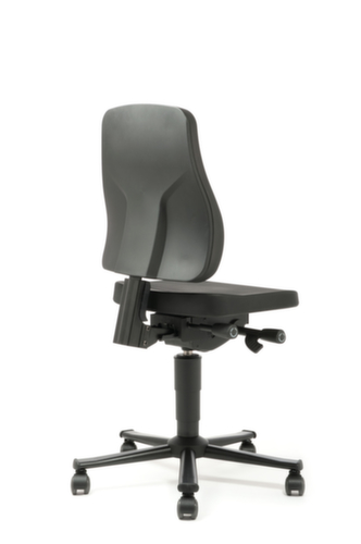 bimos Werkplaatsstoel All-In-One Trend 2, zitting PU-schuim zwart, met rollen  L