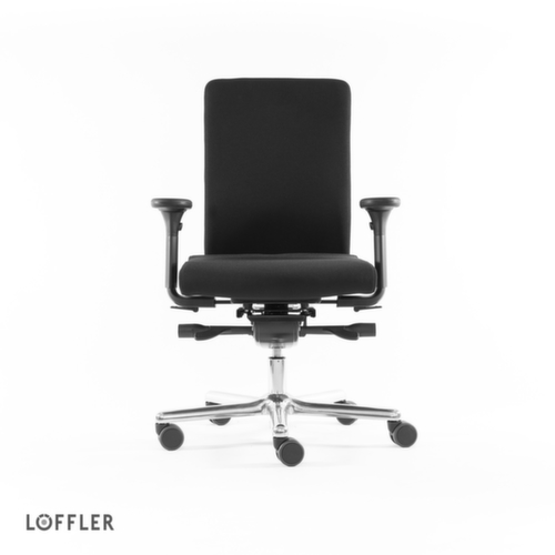 Löffler Bureaustoel met visco-elastische zitting, zwart  L