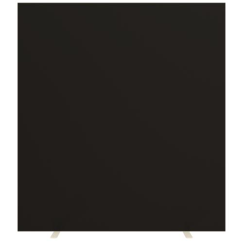 Paperflow Scheidingswand tweezijdig bekleed met stof, hoogte x breedte 1740 x 1600 mm, wand zwart  L
