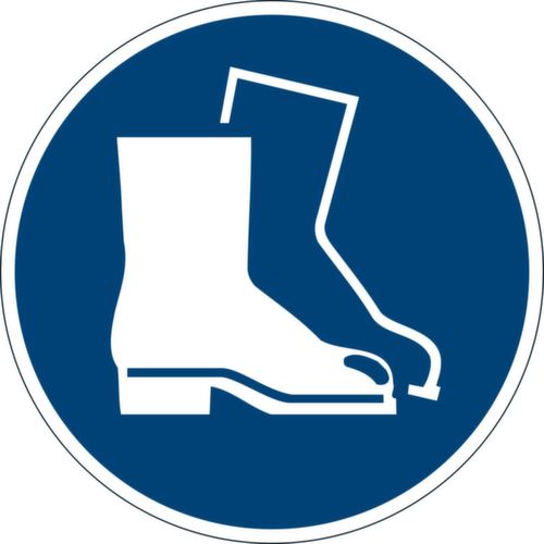 Durable Gebodsbord voetbescherming verplicht, vloersticker, antislip  L