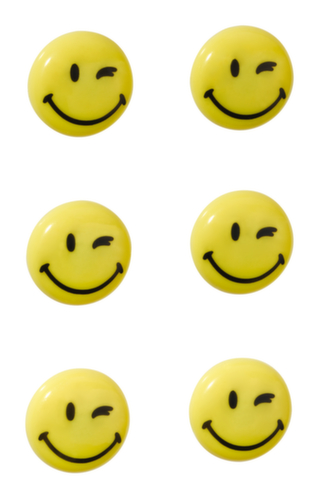 Franken Magneet "Happy”, geel, Ø 30 mm  L