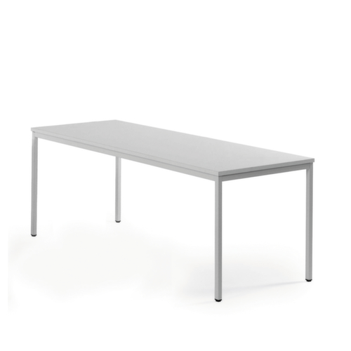 Multifunctionele tafel ECO, hoogte x breedte x diepte 750 x 2000 x 800 mm, plaat lichtgrijs