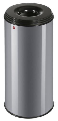 Hailo Vlamdovende prullenmand ProfiLine Safe XL, 45 l, zilverkleurig, bovendeel zwart  L