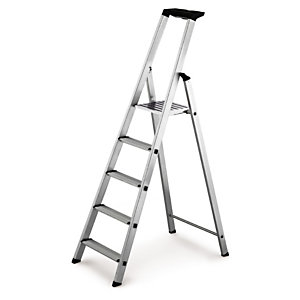 Ladder kompakt, 6 trede(n) met traanplaatprofiel  L