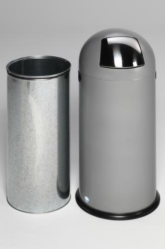 Push-afvalbak, 40 l, zilverkleurig  L