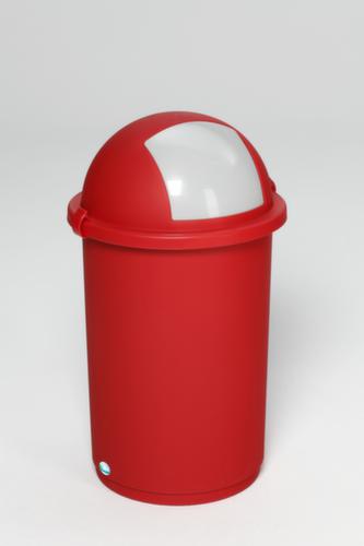 VAR Vloeistofdichte afvalverzamelaar, 50 l, rood, deksel zilverkleurig  L