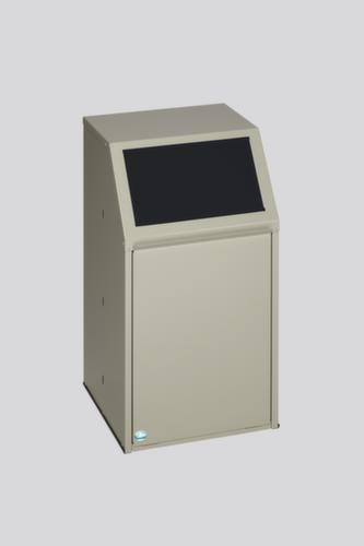 VAR Recycleerbare materiaalcollector met voorflap, 39 l, RAL7032 kiezelgrijs, deksel antraciet  L