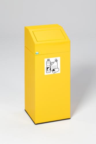 Afvalverzamelaar inclusief sticker, 45 l, RAL1023 verkeersgeel, deksel geel  L
