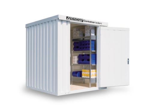Säbu Geïsoleerde materiaalcontainer FLADAFI® IC 1200 met voorgemonteerde vloer  L