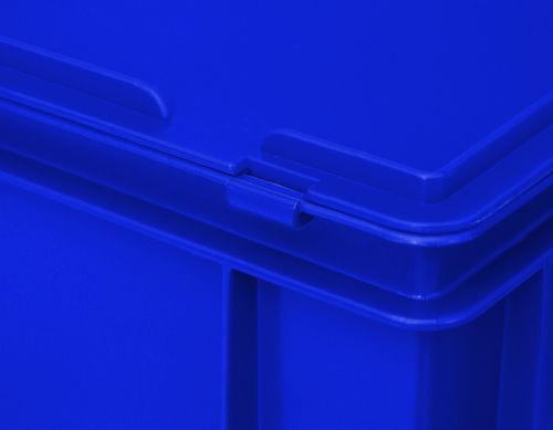 Euronorm-koffer, blauw, HxLxB 185x400x300 mm Missing translation L