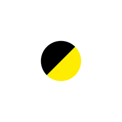 EICHNER Symboolsticker, cirkel, geel/zwart  L