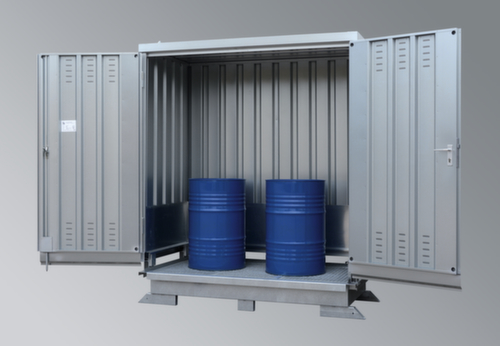 Lacont Container voor gevaarlijke stoffen voorgemonteerd, opslag passief, breedte x diepte 2075 1075 mm
