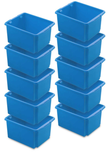 10-delige roterende stapelcontainerset, blauw, inhoud 32 l  L
