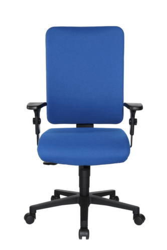 Topstar Bureaustoel Open X (P) met rugleuning met vulling en bekleding, blauw  L