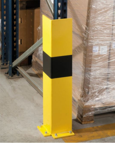 Aanrijdbeveiliging in geel/zwart voor hoeken en palen, hoogte 800 mm  L