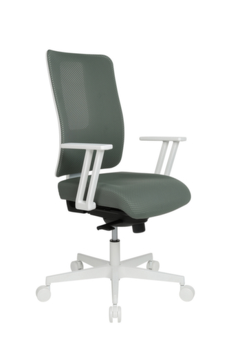 Topstar Bureaustoel Sitness Life 50 met opengewerkte rugsteun, netrugleuning met open rugdrager, grijs-groen  L
