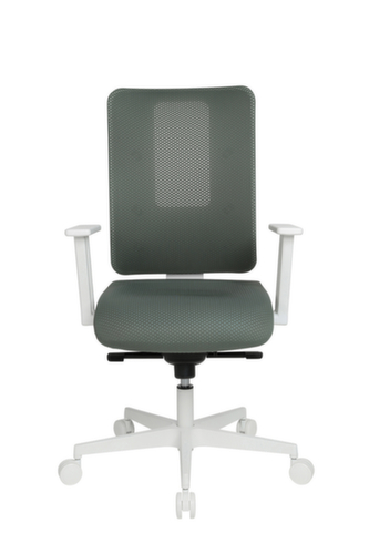 Topstar Bureaustoel Sitness Life 50 met opengewerkte rugsteun, netrugleuning met open rugdrager, grijs-groen  L