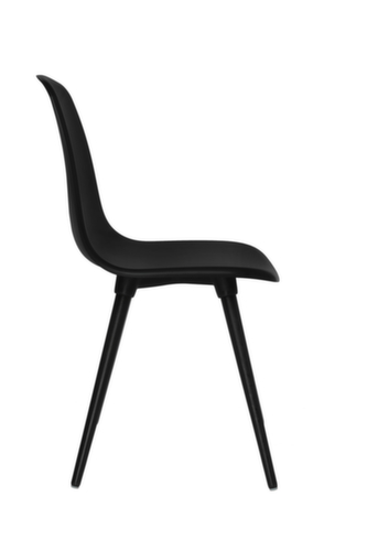 Topstar Bezoekersstoel T2020 met zitschaal van kunststof, zitting zwart, 4-voetonderstel  L