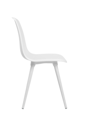 Topstar Bezoekersstoel T2020 met zitschaal van kunststof, zitting wit, 4-voetonderstel  L