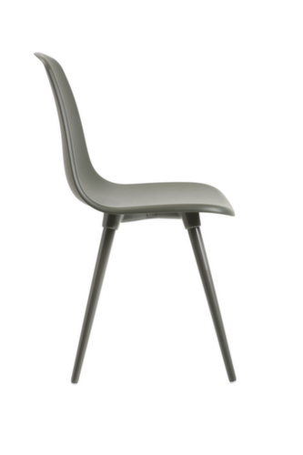 Topstar Bezoekersstoel T2020 met zitschaal van kunststof, zitting grijs, 4-voetonderstel