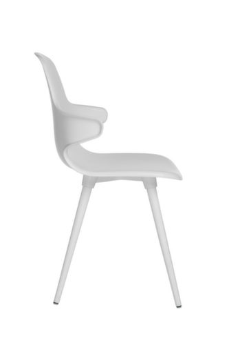 Topstar Bezoekersstoel T2020 met armleuningen, zitting wit, 4-voetonderstel  L