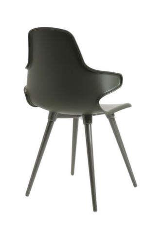 Topstar Bezoekersstoel T2020 met armleuningen, zitting grijs, 4-voetonderstel