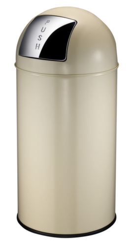 Brandveilige afvalbak EKO Pushcan, 40 l, crème  L