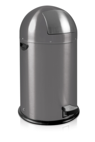 Brandveilige afvalbak EKO Kickcan, 33 l, grijs  L