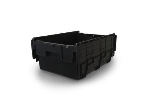 Euronorm recycleerbare containers + verzegelbare containers, inhoud 40 l, Tweedelig scharnierdeksel  L