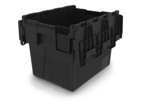 Euronorm recycleerbare containers + verzegelbare containers, inhoud 25 l, Tweedelig scharnierdeksel  L