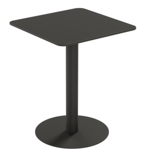 Paperflow Waterbestendige outdoor-tafel Cross, breedte x diepte 600 x 600 mm, plaat zwart  L