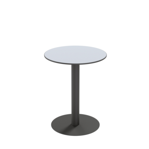 Paperflow Waterbestendige outdoor-tafel Cross, Ø 600 mm, plaat grijs  L