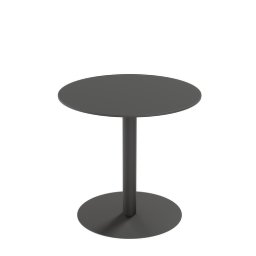 Paperflow Waterbestendige outdoor-tafel Cross, Ø 800 mm, plaat zwart  L